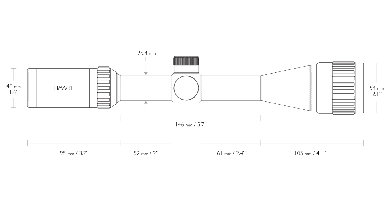 Hawke Vantage 3-9X50 AO Scope Exl Mounts - Guns R Us